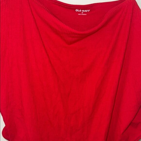 Old Navy Bright Red adjustable strap snap buttoned ribbed bodysuit 3x NWT - Picture 11 of 11